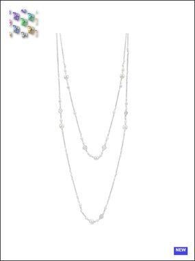 2 Piece Pearl Necklace Set with Dainty Pearls, Layered Long Necklaces for Women